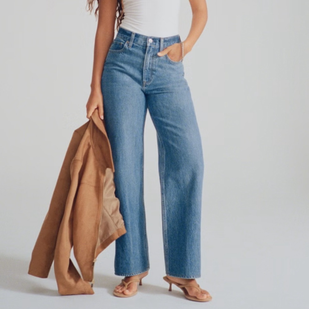 Abercrombie The High Rise Loose Jean in curve love, 29R